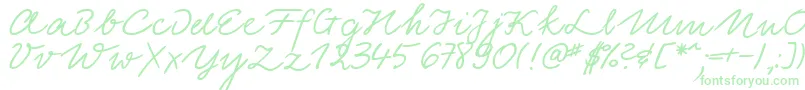 LinotypeElisaBold Font – Green Fonts on White Background