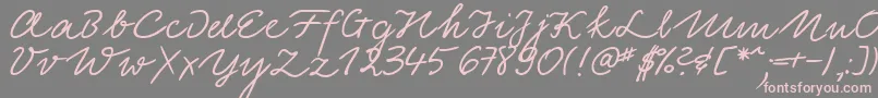 LinotypeElisaBold Font – Pink Fonts on Gray Background