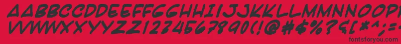 Karabi Font – Black Fonts on Red Background