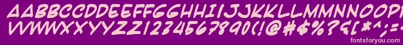 Karabi Font – Pink Fonts on Purple Background