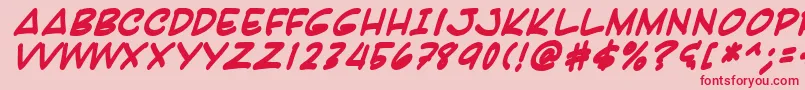 Karabi Font – Red Fonts on Pink Background