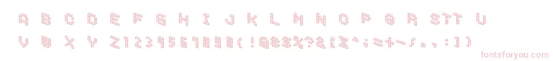 DemoncubicblockfontTile Font – Pink Fonts on White Background