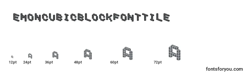 Размеры шрифта DemoncubicblockfontTile