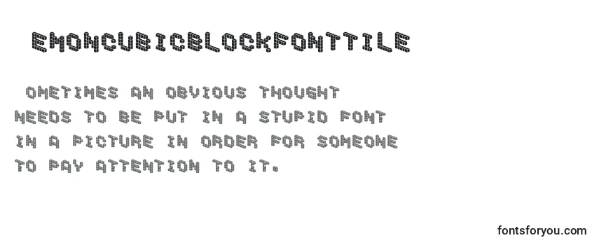 DemoncubicblockfontTile フォントのレビュー