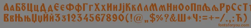 More about Miroslavcrn Font Miroslavcrn Font – Brown Fonts on Gray Background