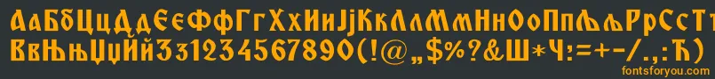 Miroslavcrn Font – Orange Fonts on Black Background