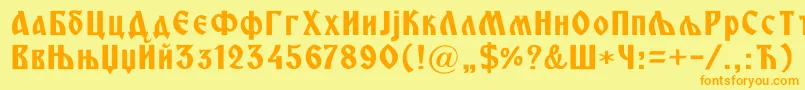 Подробнее о шрифте Miroslavcrn Шрифт Miroslavcrn – оранжевые шрифты на жёлтом фоне