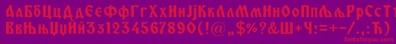 Miroslavcrn Font – Red Fonts on Purple Background