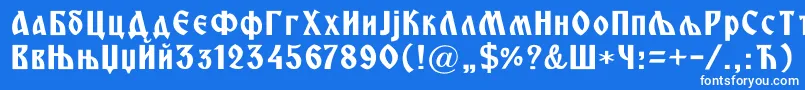 Miroslavcrn Font – White Fonts on Blue Background