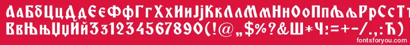 Miroslavcrn Font – White Fonts on Red Background