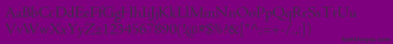AjensonproLtsubh-Schriftart – Schwarze Schriften auf violettem Hintergrund
