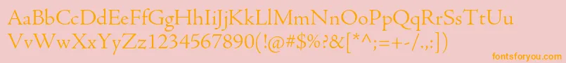 AjensonproLtsubh Font – Orange Fonts on Pink Background