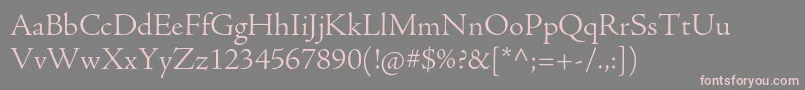 AjensonproLtsubh Font – Pink Fonts on Gray Background