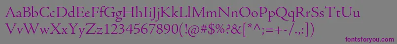 AjensonproLtsubh Font – Purple Fonts on Gray Background