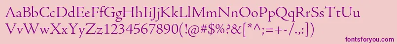 AjensonproLtsubh Font – Purple Fonts on Pink Background