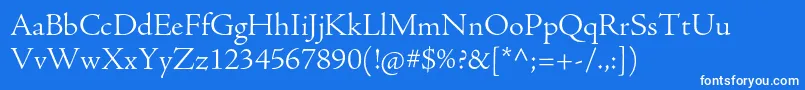 AjensonproLtsubh Font – White Fonts on Blue Background