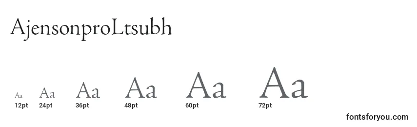 Größen der Schriftart AjensonproLtsubh