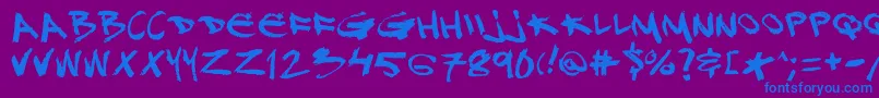 Dj Font – Blue Fonts on Purple Background