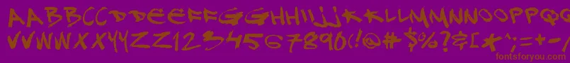 Dj Font – Brown Fonts on Purple Background