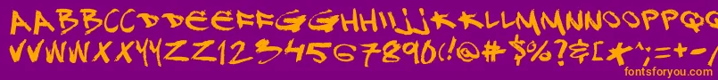 Dj Font – Orange Fonts on Purple Background