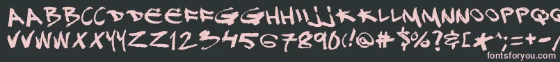Dj Font – Pink Fonts on Black Background