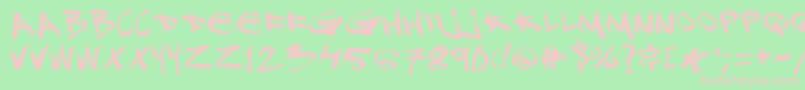 Шрифт Dj – розовые шрифты на зелёном фоне