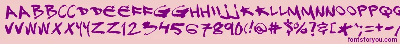 Dj Font – Purple Fonts on Pink Background