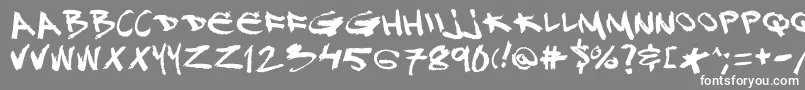 Dj-Schriftart – Weiße Schriften auf grauem Hintergrund