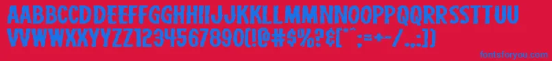 Шрифт Carnivalcorpsextraexpand – синие шрифты на красном фоне