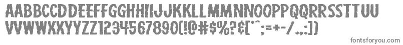 Carnivalcorpsextraexpand-fontti – harmaat kirjasimet valkoisella taustalla