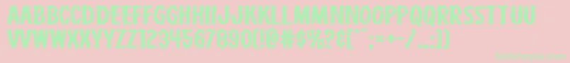 Carnivalcorpsextraexpand Font – Green Fonts on Pink Background