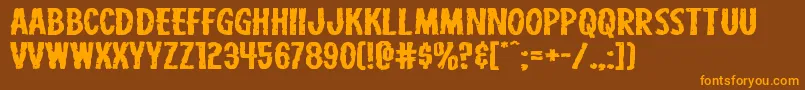 Шрифт Carnivalcorpsextraexpand – оранжевые шрифты на коричневом фоне