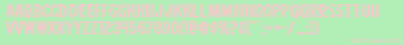 Carnivalcorpsextraexpand Font – Pink Fonts on Green Background