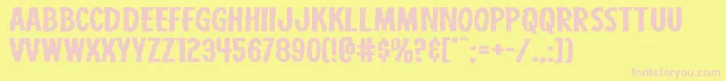 Carnivalcorpsextraexpand Font – Pink Fonts on Yellow Background