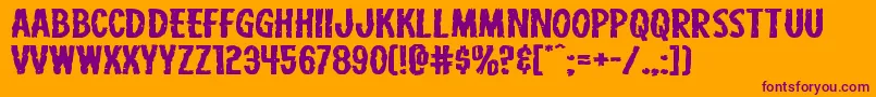 Carnivalcorpsextraexpand Font – Purple Fonts on Orange Background
