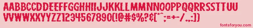 Weitere Informationen zur Carnivalcorpsextraexpand-Schriftart Carnivalcorpsextraexpand-Schriftart – Rote Schriften auf rosa Hintergrund