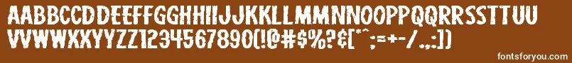 Шрифт Carnivalcorpsextraexpand – белые шрифты на коричневом фоне
