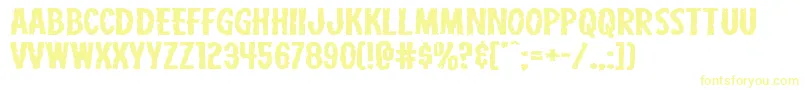 Czcionka Carnivalcorpsextraexpand – żółte czcionki