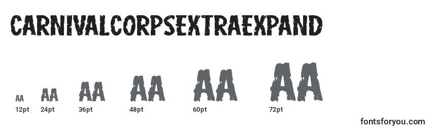 Carnivalcorpsextraexpand Font Sizes