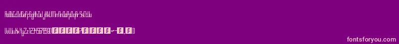 Więcej informacji o czcionce BravadoBlockThin Czcionka BravadoBlockThin – różowe czcionki na fioletowym tle