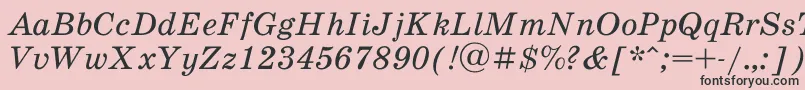 SchoolbookacItalic Font – Black Fonts on Pink Background