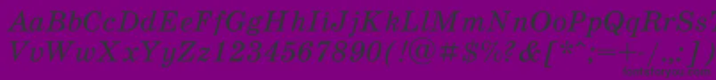 SchoolbookacItalic Font – Black Fonts on Purple Background