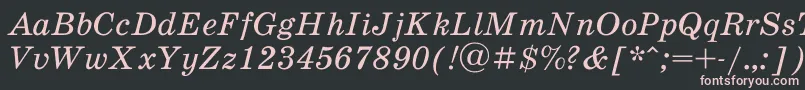SchoolbookacItalic Font – Pink Fonts on Black Background