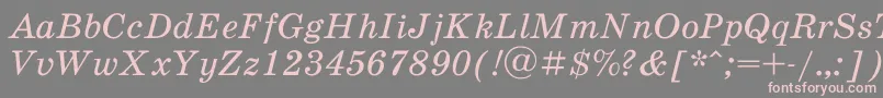 fuente SchoolbookacItalic – Fuentes Rosadas Sobre Fondo Gris