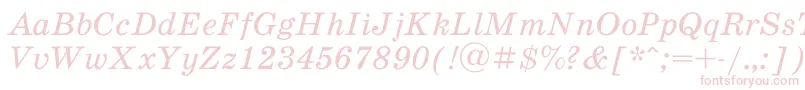 SchoolbookacItalic Font – Pink Fonts on White Background