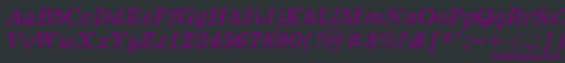 SchoolbookacItalic Font – Purple Fonts on Black Background