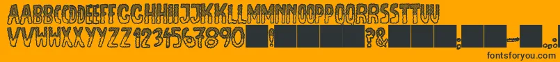 JmhEscamasBlackTop Font – Black Fonts on Orange Background