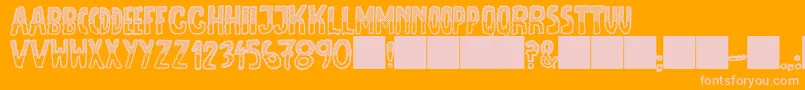 JmhEscamasBlackTop Font – Pink Fonts on Orange Background