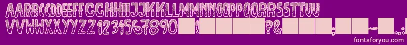 JmhEscamasBlackTop Font – Pink Fonts on Purple Background