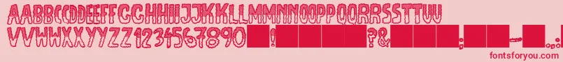 JmhEscamasBlackTop Font – Red Fonts on Pink Background